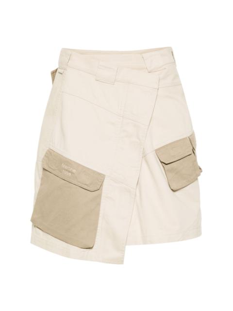 Martine Rose logo-embroidered asymmetric skirt