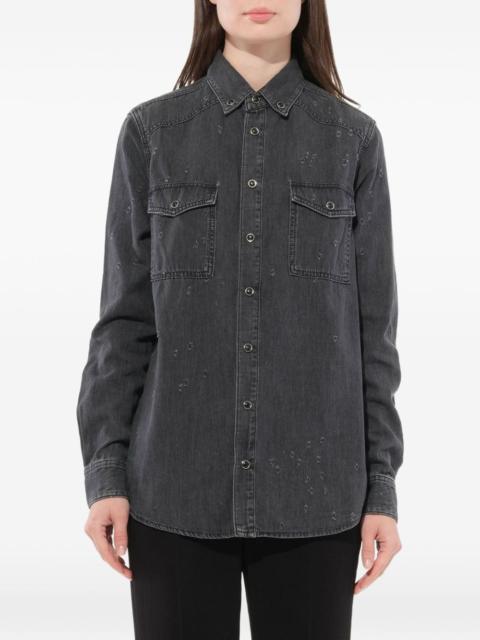 Givenchy distressed denim shirt