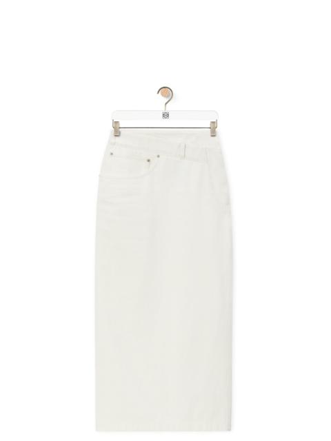 Loewe Deconstructed skirt in denim