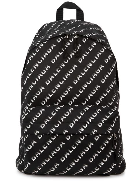 Wheel logo-print nylon backpack