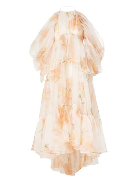 NATURA GATHERED MIDI DRESS