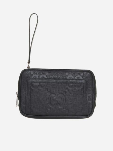GUCCI GG Jumbo leather pouch