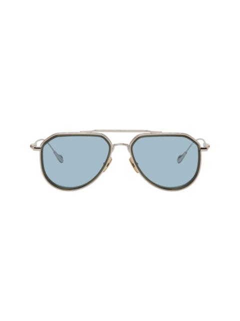 CUTLER AND GROSS Silver The Great Frog Edition Triumph Aviator Sunglasses