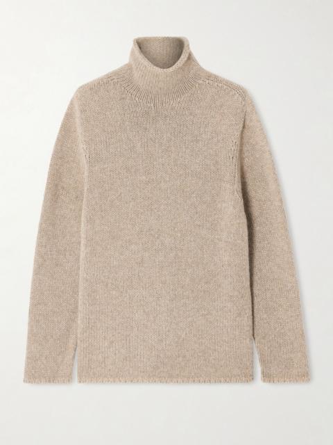 The Row Mariam turtleneck cashmere sweater Taupe