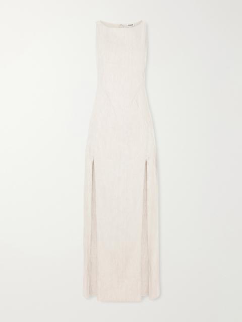STAUD Linen-blend Maxi Dress