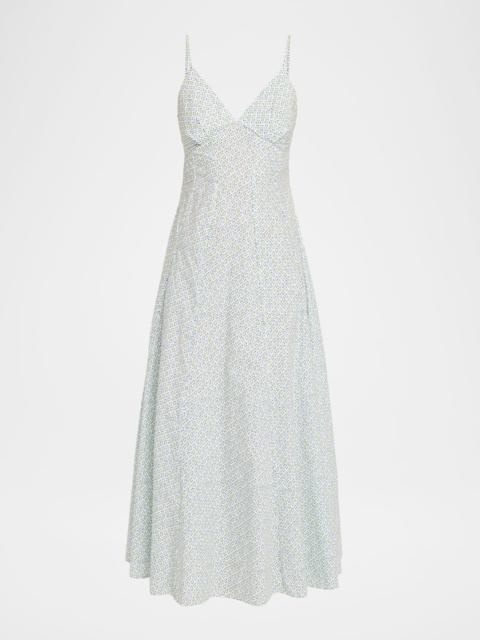 ROSIE ASSOULIN Geo-Print Cotton Cami Maxi Dress