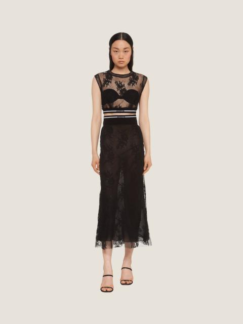 Miu Miu Embroidered lace skirt | REVERSIBLE