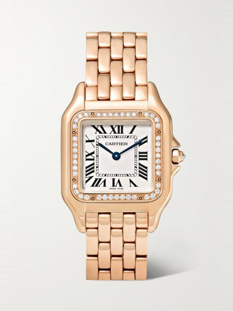 Cartier Panthère de Cartier medium 27mm 18-karat pink gold and diamond watch