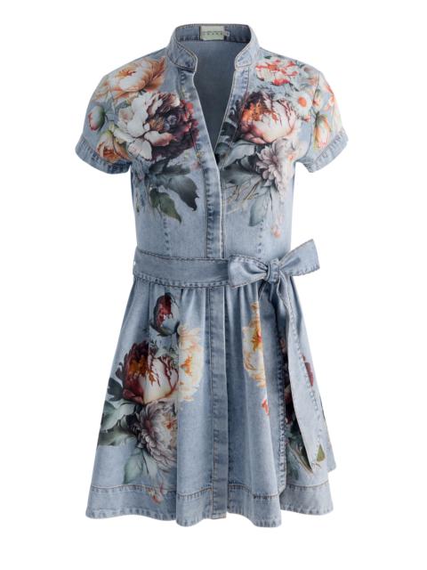 Alice + Olivia LUCY MINI DENIM SHIRT DRESS
