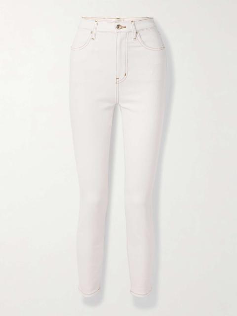 + Carolina Herrera The Taper high-rise skinny jeans White
