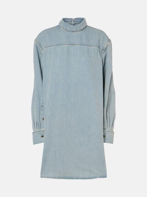 Denim turtleneck top