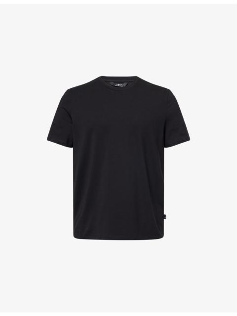 7 For All Mankind Luxe Performance Crewneck Stretch-Cotton T-Shirt