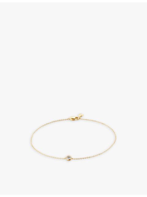 MONICA VINADER 14ct yellow-gold and 0.1ct lab-grown diamond bracelet