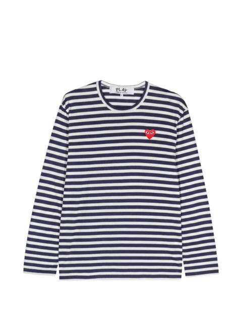 Comme des Garçons PLAY heart-patch striped T-shirt
