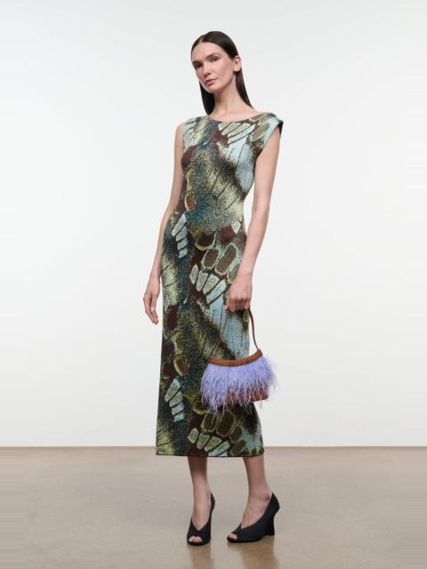 STAUD STAUD VERONICA DRESS BUTTERFLY MOSS