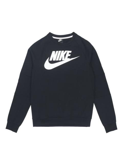 Nike Casual Sports Knit Round Neck Hoodie Men's Black DJ0349-010