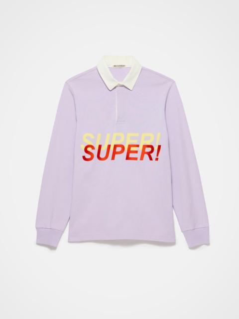 JW Anderson 'SUPER SUPER' RUGBY POLO TOP IN PURPLE