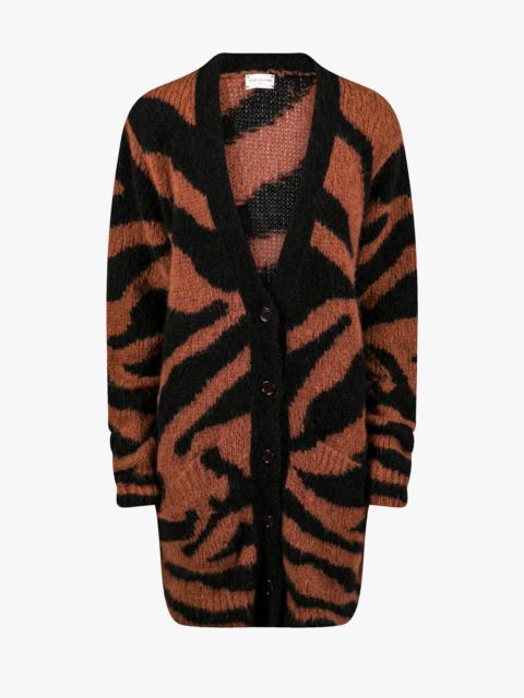 Dries Van Noten LONG ZEBRA CARDIGAN