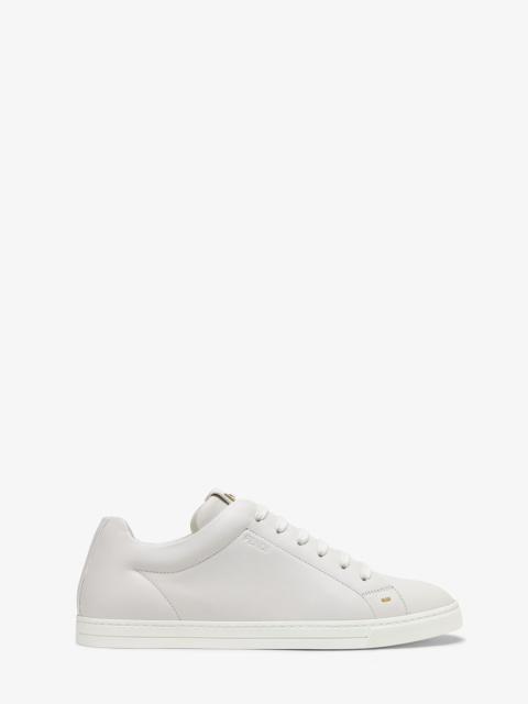 White leather low-tops