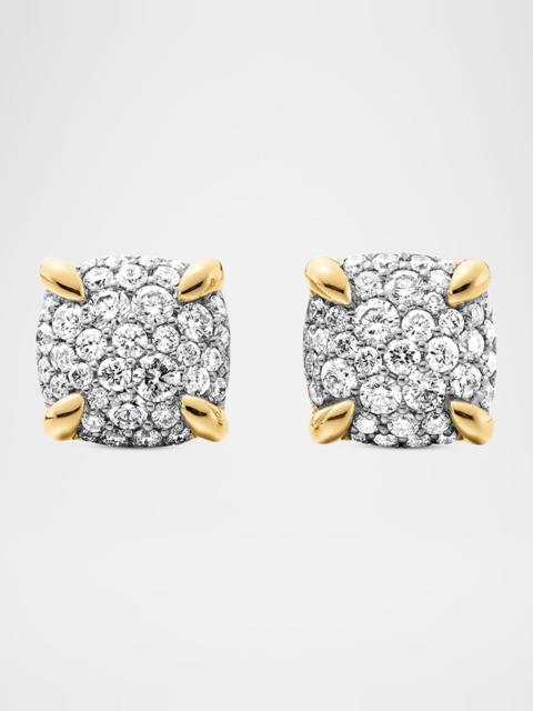DAVID YURMAN Chatelaine Stud Earrings in 18K Yellow Gold with Full Pave Diamonds, 7mm