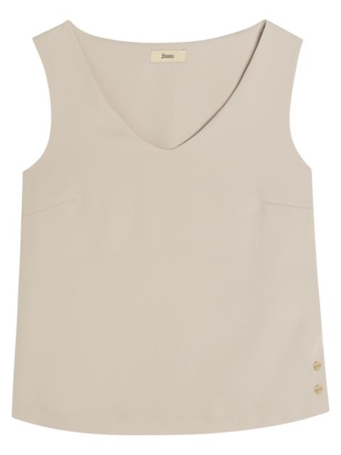Herno Herno V-neck Satin-crepe top