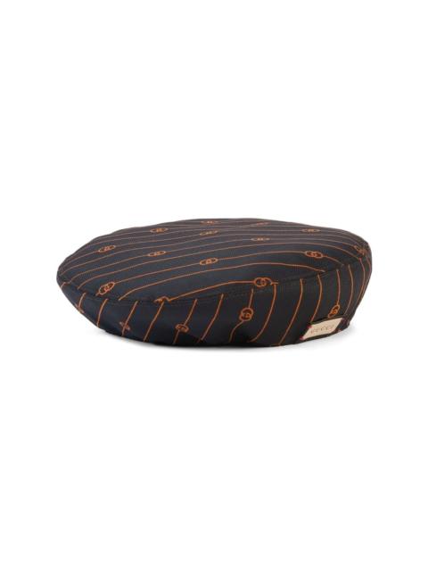 GUCCI logo-patch reversible beret
