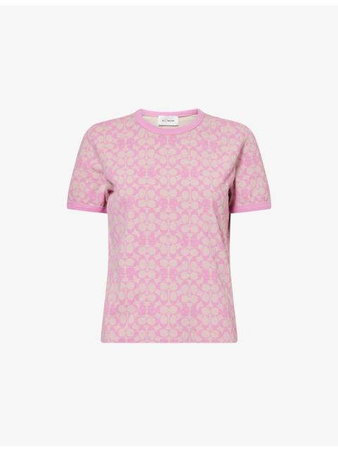 COACH Coach x Brain Dead Signature Ringer Cotton-Jersey T-Shirt