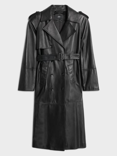 7 For All Mankind Italian Leather Trench Coat