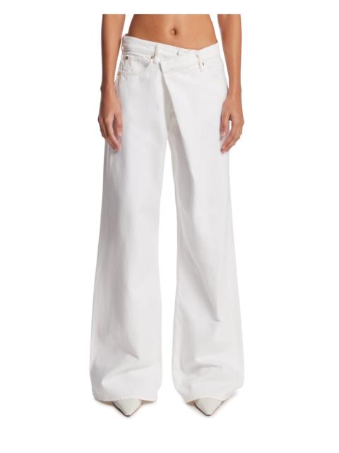 FRAME Frame x Alexandra Leclerc White Crossover Loose Jeans