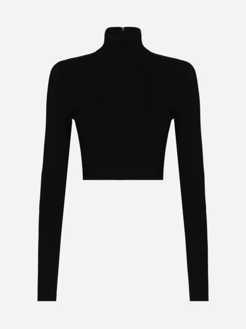 Dolce & Gabbana Cropped turtle-neck top