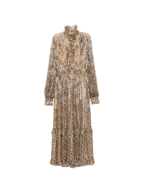 Etro Etro Paisley Leopard-print Maxi Dress