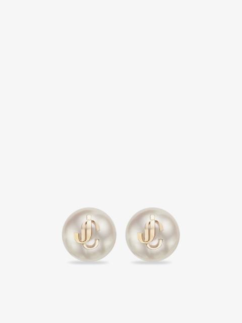 JIMMY CHOO JC Pearl Studs
Gold-Finish Metal JC Pearl Stud Earrings