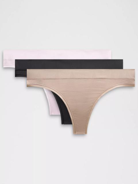 lululemon UnderEase Mid-Rise Thong Underwear *3 Pack