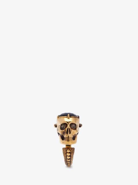 Men's Victorian Skull Ring in Antique Gold