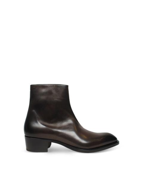 TOM FORD ZIP LEATHER BOOTS