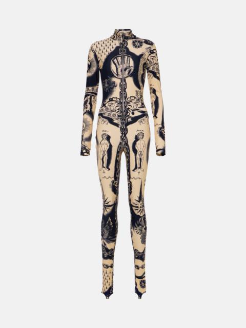 Tattoo Collection printed jersey catsuit