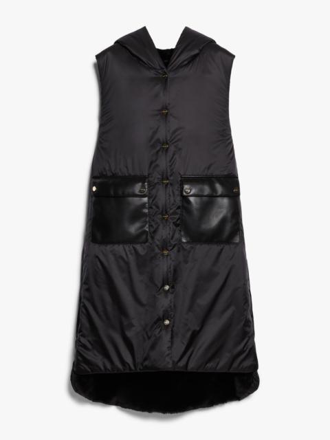 FLORIAN Long reversible gilet in water-repellent fabric