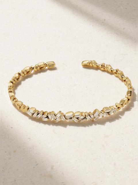 SUZANNE KALAN 18-karat Gold Diamond Cuff