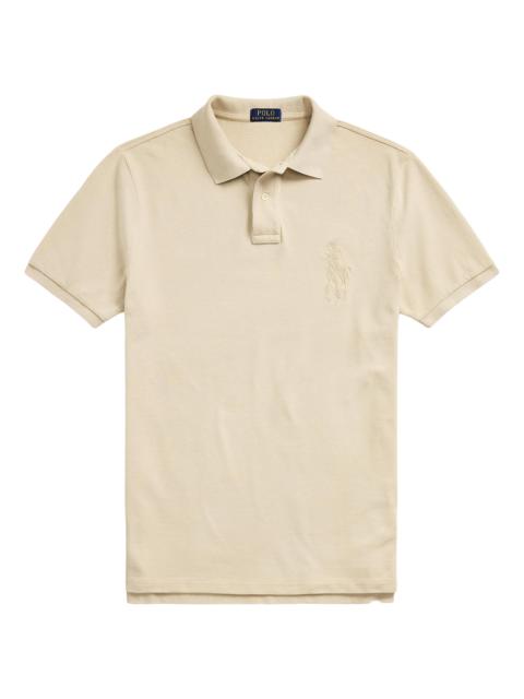 Polo Ralph Lauren Men's Custom-Slim-Fit Big Pony Mesh Polo Shirt - Stoneware Grey