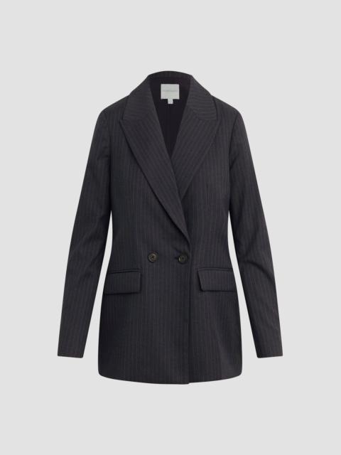 Favorite Daughter Women's The Suits You Pinstripe Blazer - Marine Pinstripe