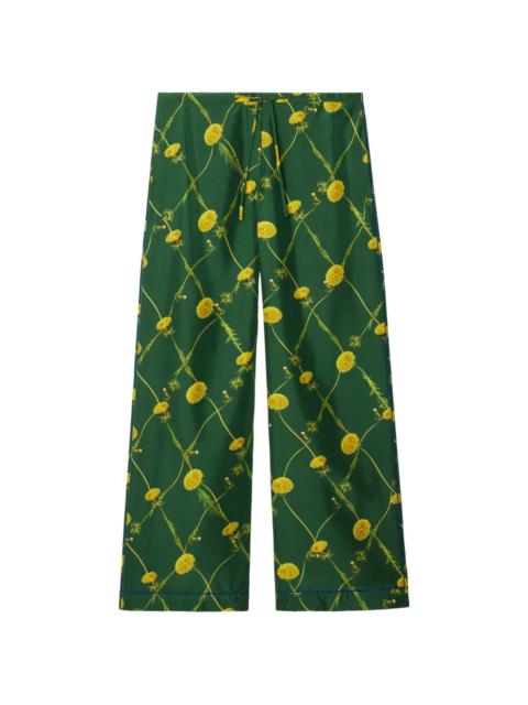 Burberry Dandelion floral-print flared trousers