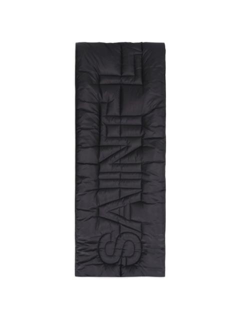 logo-embossed padded-design scarf