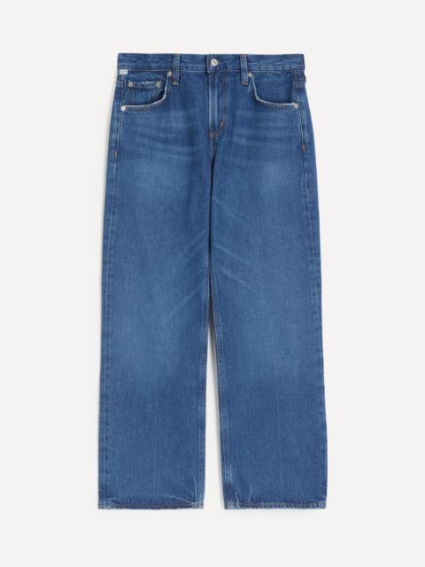 Faye Vintage Straight Jeans in Azure Blue