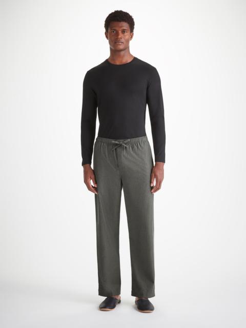 Derek Rose Men's Lounge Pants Balmoral Brushed Cotton Charcoal