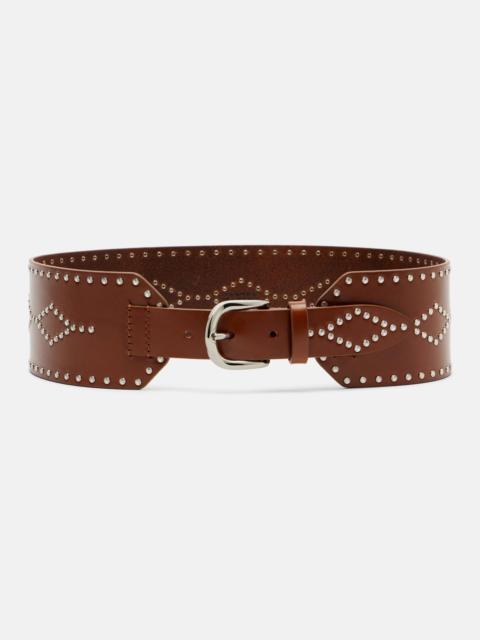Lucie studded leather belt