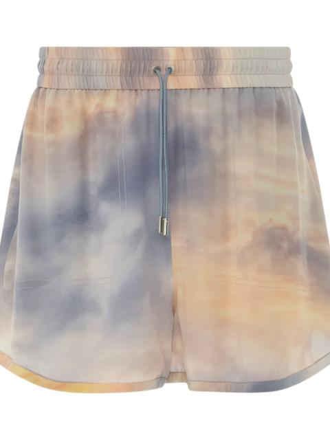Alexander McQueen Daybreak Explorer Shorts in Blue/Yellow
