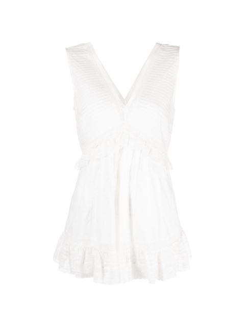 See by Chloé ruffled V-neck sleeveless blouse