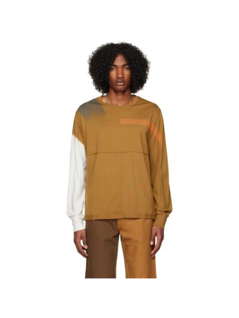 ECKHAUS LATTA Tan Lapped Long Sleeve T-Shirt
