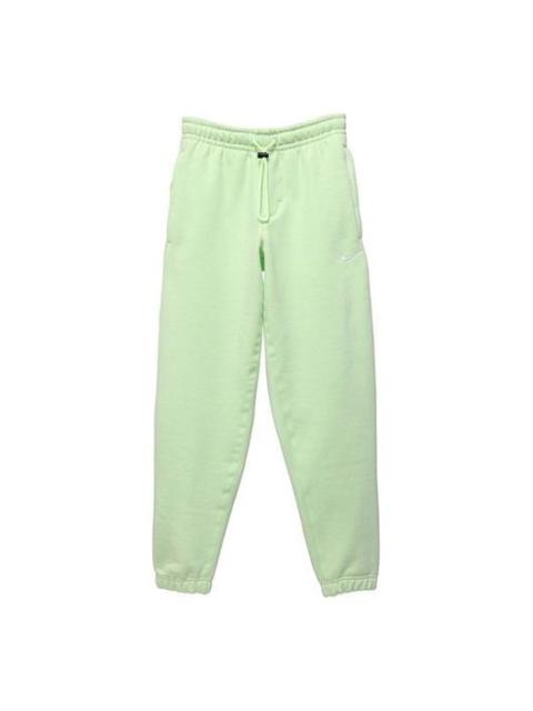 Nike Men's Nike Lab Collection Embroidered Logo Solid Color Fleece Lined Sports Bundle Feet Green Pants A