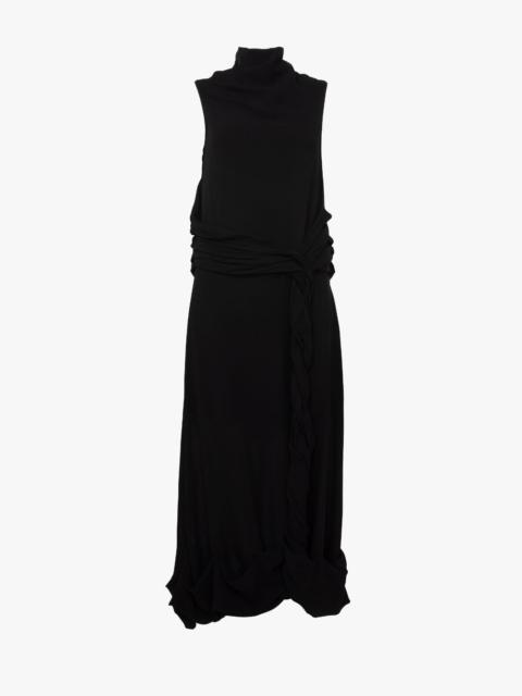 TWISTED DRAPE SHEER DRESS